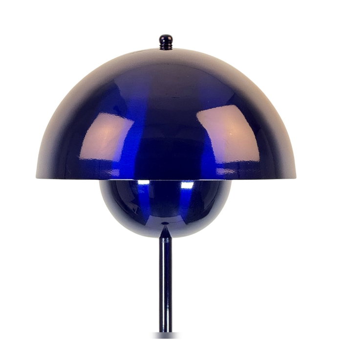 Opviq Lámpara de Pie Azul Marino de Metal